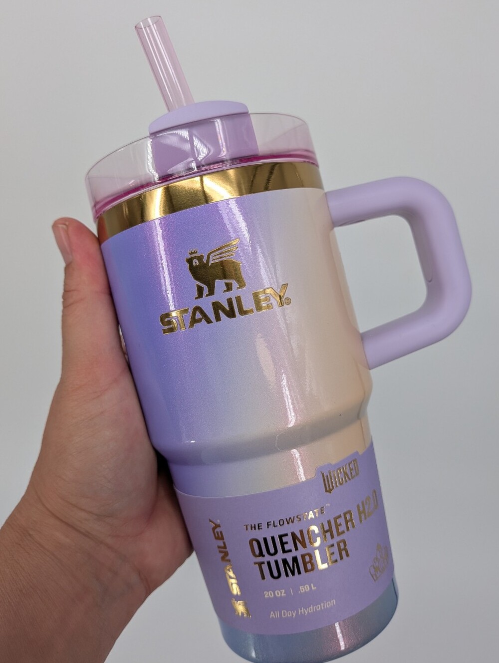 new STANLEY Bottle cup Wicked for Good Quencher H2.0 FlowState Tumbler Glinda 20